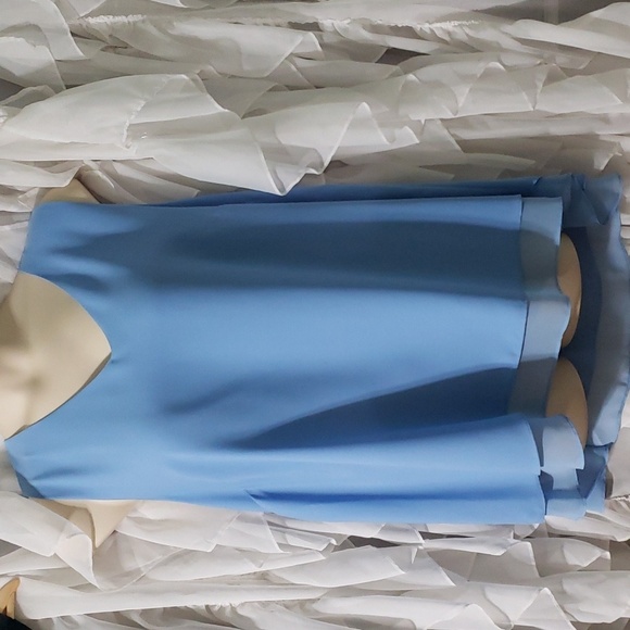 Csto. NWOT.   Blue: V-Neck; Lined; High-Low; Sleeveless Top. Size 22/24. - Picture 1 of 13